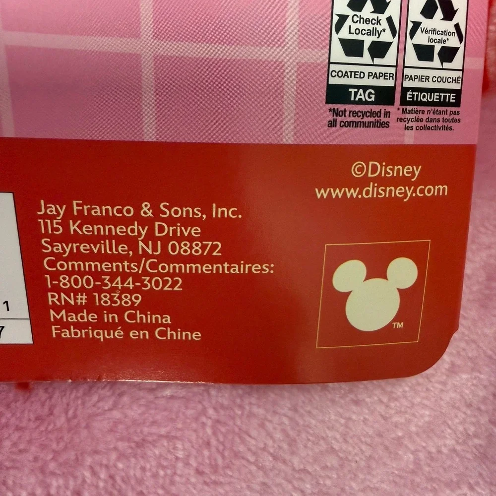 NWT Disney Kissing Mickey & Minnie Mouse Throw Blanket Red Pink Plush 60